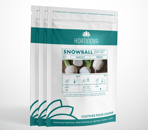 SNOWBALL - Open Pollinated Turnip seeds