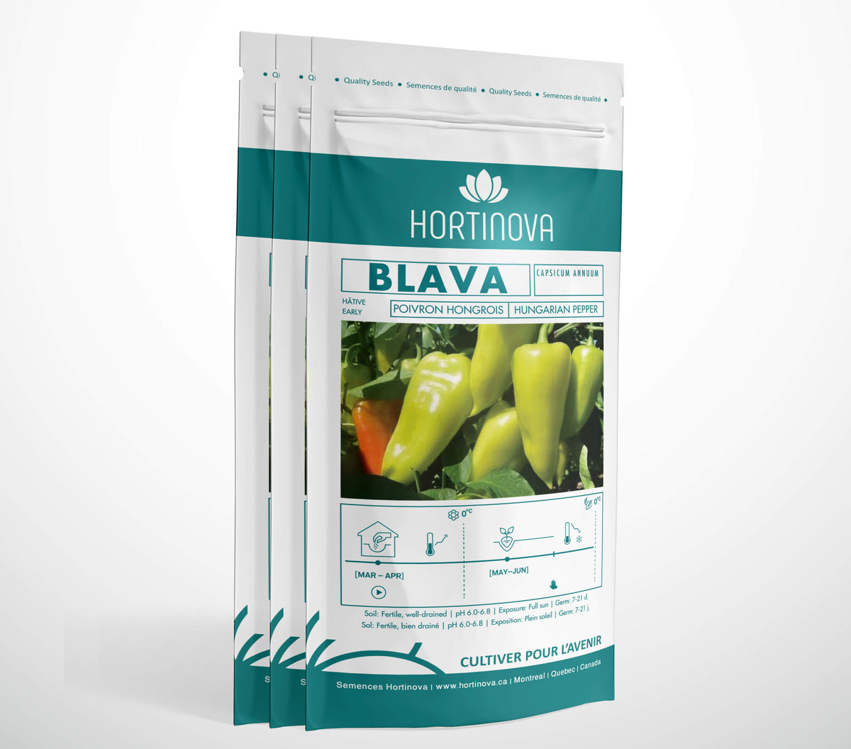BLAVA - Open Pollinated Hungarian Pepper Seeds – HORTINOVA Inc.