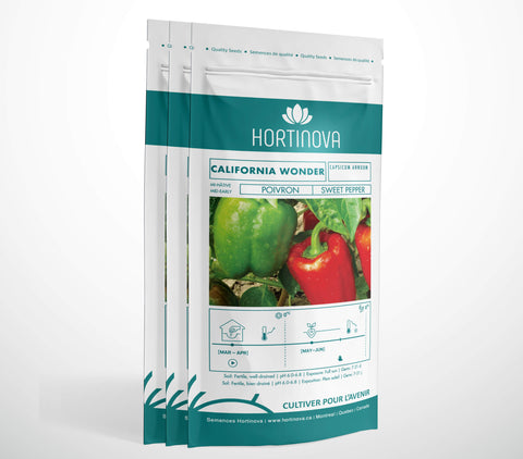 CALIFORNIA WONDER - Semences de Poivron à Pollinisation Libre